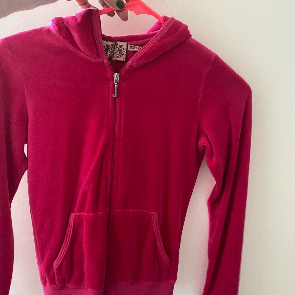 *RESERVED For A.H.* Juicy Couture Viva La Juicy Velour Hoodie Y2K Original RARE - Picture 3 of 3